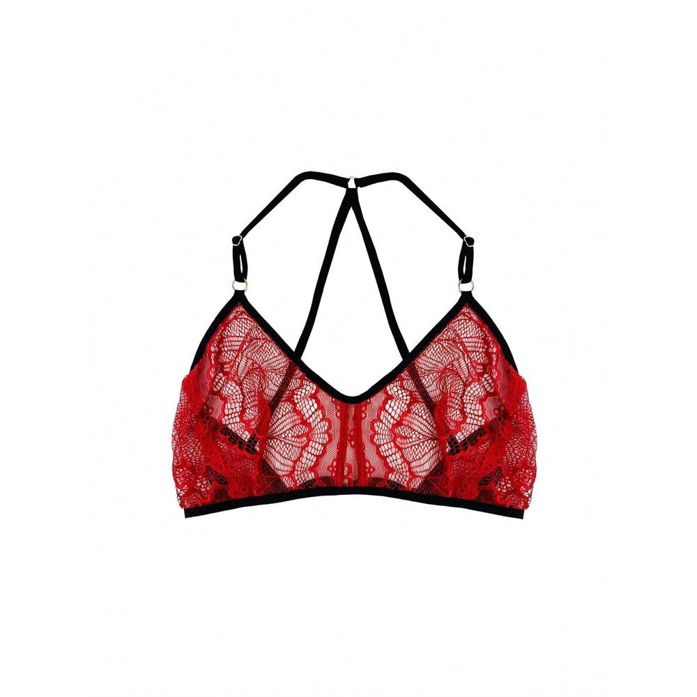 NEW TITOV women's mia lace bralette in red